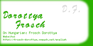 dorottya frosch business card